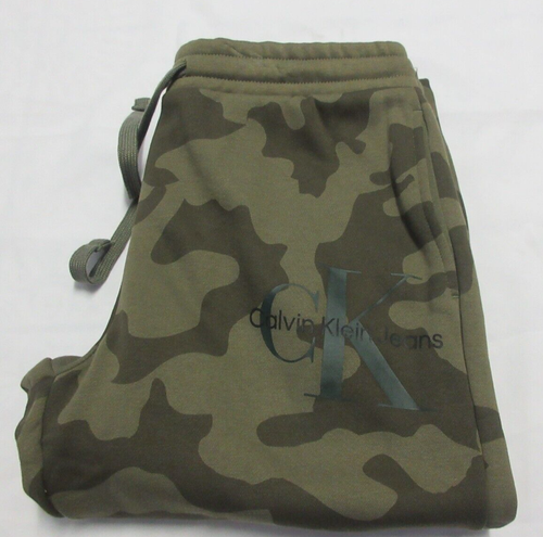 Calvin Klein Men's Camo Dusty Olive Green Fleece Sweatpants Size Small - Picture 3 of 3