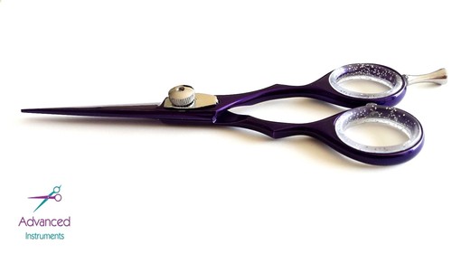 Professional Barber Hair Cutting Scissor 5" Purple Color Salon Hair Dressing New - Picture 1 of 3