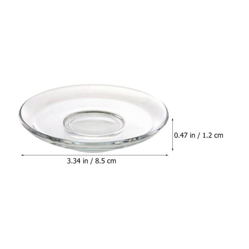 2 Piezas Redondo Transparente Disco Tazas Alfombrillas Platillos Café Decorativos - Imagen 4 de 12