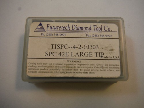 Insertos de carburo con punta Futuretech PCD QTY16 punta grande SPC 42 E D03 (LOC557) - Imagen 2 de 4