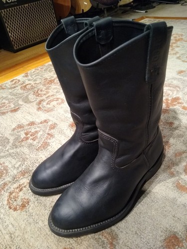 RED WING PECOS BLACK LEATHER SOFT TOE WELLINGTON WORK BOOTS #1116 MEN'S 8 3E - Picture 6 of 13