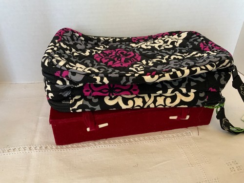 Vintage Vera Bradley Large Blush and Brush Makeup Case Canterberry Magenta NWT - Picture 9 of 9