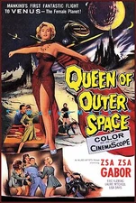 Queen Of Outer Space 1958 Classic Scifi Movie ZsaZsa Gabor Vintage Poster Print