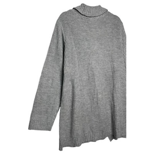 Woman Within Sweater Womens 1X 22/24 Shawl Collar Shaker Button Cardigan Gray - Picture 5 of 14