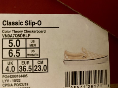 Women’s Vans Classic Slip On Skate Shoe, Honey Peach, Size 5M, New in box - Picture 6 of 6