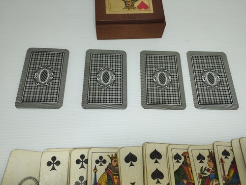 Dal Negro Carte Da Gioco Vintage Con Cofanetto In Legno LEGGI DESCRIZIONE - Imagen 3 de 10