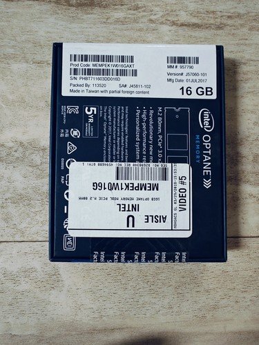 NEW Intel Optane Memory 16GB MEMPEK1W016GAXT M.2 2280 PCIe 3.0 x2 NVMe NIB 16 GB - Picture 3 of 8