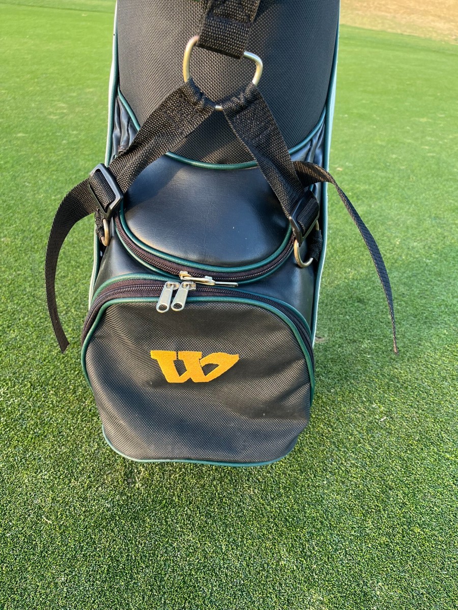 Warrior Golf Bag Staff Cart 4 Pockets 6 Way Black & White