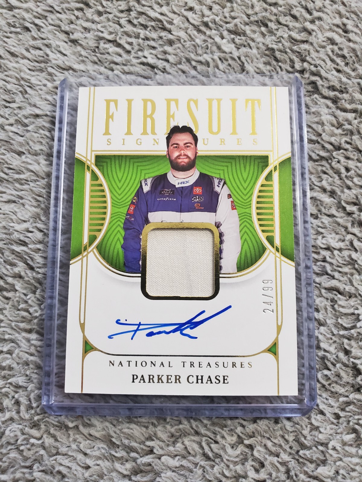 2023 National Treasures PARKER CHASE Firesuit Auto #FS-PCA #'d /99 NASCAR