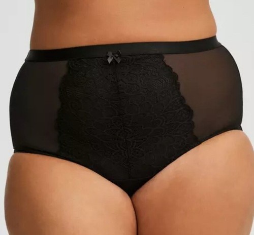 Torrid Black Mesh & Lace High Waist Keyhole Brief Panty Plus Size 4X, 26 - Picture 5 of 8