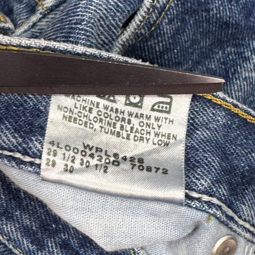 Lee Jeans Mens 29x30 Blue Denim Pants Faded Washed Out Whiskering Workwear Heavy - Picture 9 of 17