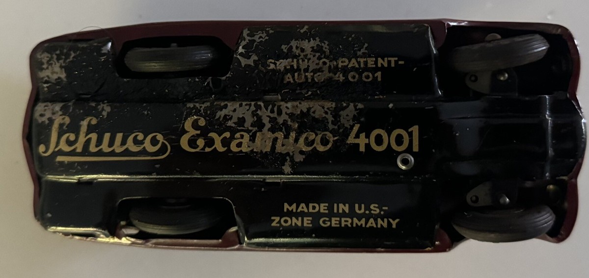Schuco Examico 4001 Windup Metal Car Maroon Red Original Schuco Examico 4001 Windup Metal Car Maroon Red Original