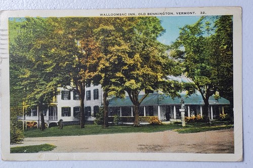 Cartolina d'epoca Walloomsac Inn Old Bennington Vermont - Foto 1 di 2