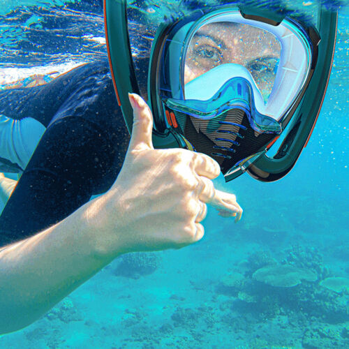 Scuba Diving Snorkel Mask Set Swimming Underwater Anti Fog Dual Tube For GoPro - Picture 18 of 28