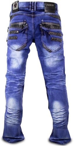 Pantalones vaqueros para hombre modelos elegantes pantalones vaqueros lavados en azul o negro - Imagen 5 de 38