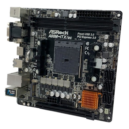 ASRock A88M-ITX/ac R2.0 Motherboard Mini-ITX AMD A88X FM2+/FM2 DDR3 SATA3 HDMI - Picture 3 of 7