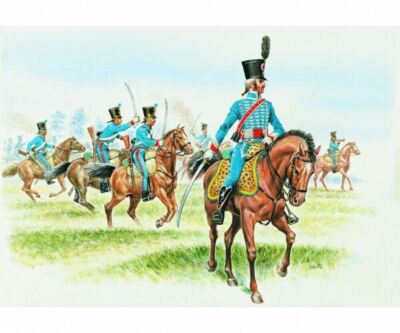 6008 Italeri 1:72, Französische Husaren 1. Regiment, 17 Reiter mit Pferd, GMK