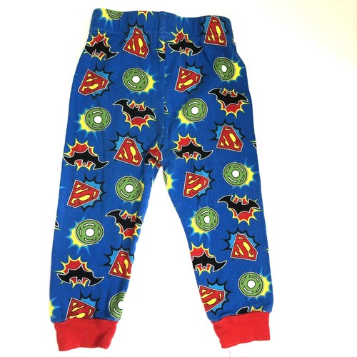 DC Comics Hero Pajama Bottom Sleep Pants Boys 2T Super Friends Snug Cotton PJ - Picture 2 of 6