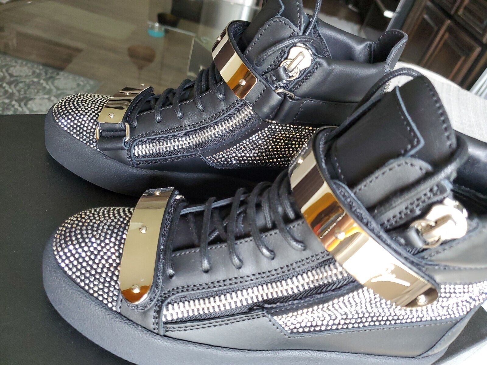 Lår klart År GIUSEPPE ZANOTTI HIGH TOP Sneaker Boot Coby Studded 36.5 6.5 $1750 Rare NIB  BLK | eBay