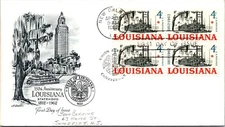 FDC 1962 SC #1197 Artmaster Cachet - New Orleans LA - Block Of 4 - J5814
