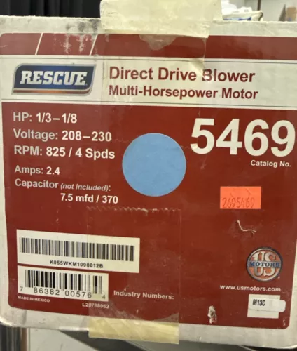Rescue 5469 Direct Drive Blower Motor