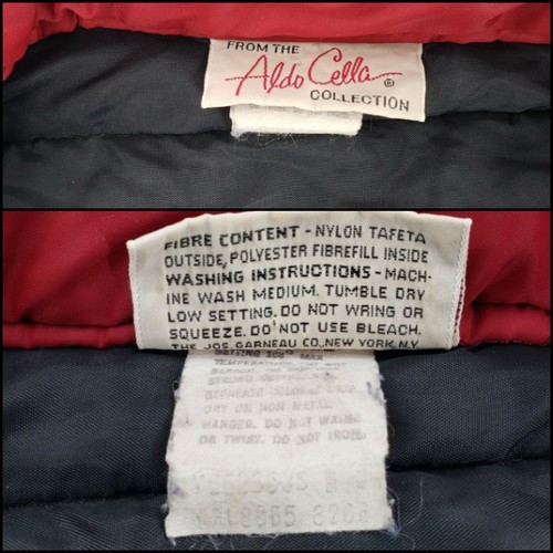 Vintage Aldo Cella Puffer Vest Mens Size Large Chill A Cella Promo Red Rare - Picture 5 of 9