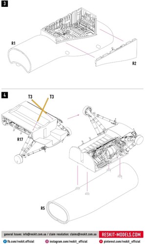 A-7E Corsair II air intakes, wheel bays, landing gears, wheels for Hasegawa 1:48 - Picture 7 of 14