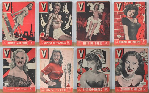 Konvolut 43 Zeitschriften "V" 1947 Nr. 118 bis 168 (außer 152 154) Zeichnungen von J. David - Bild 4 von 24
