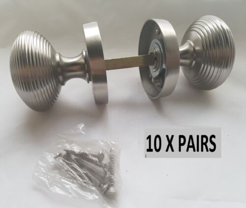 Türknöpfe SATIN Innenraum MÖRTEL Schilf Türgriff MODERN D5 1-10 PAAR - Bild 19 von 19