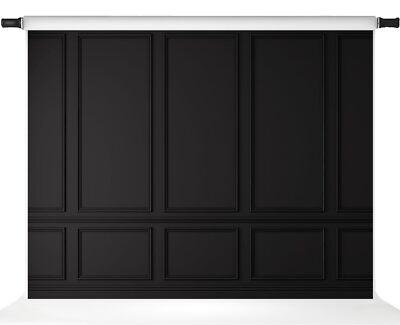 Black Classic Wall Backdrop Solid Color Background for Portraits Dark Grey In...