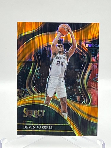 2023-24 Panini Select Basketball Courtside Card #248 Devin Vassell Orange Flash - Picture 2 of 3