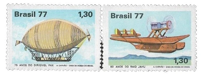 En excelente estado nunca abisagrado/estampillada sin montar o nunca montada Sellos brasileño de Aviación