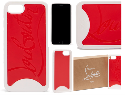 CHRISTIAN LOUBOUTIN Loubiphone Baskets IPHONE 7/8 Sac Housse Étui Sac Couverture - Photo 4 sur 9