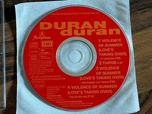 DURAN DURAN Violence Of Summer OOP 1990 W. GERMANY CD single mix - Picture 3 of 5