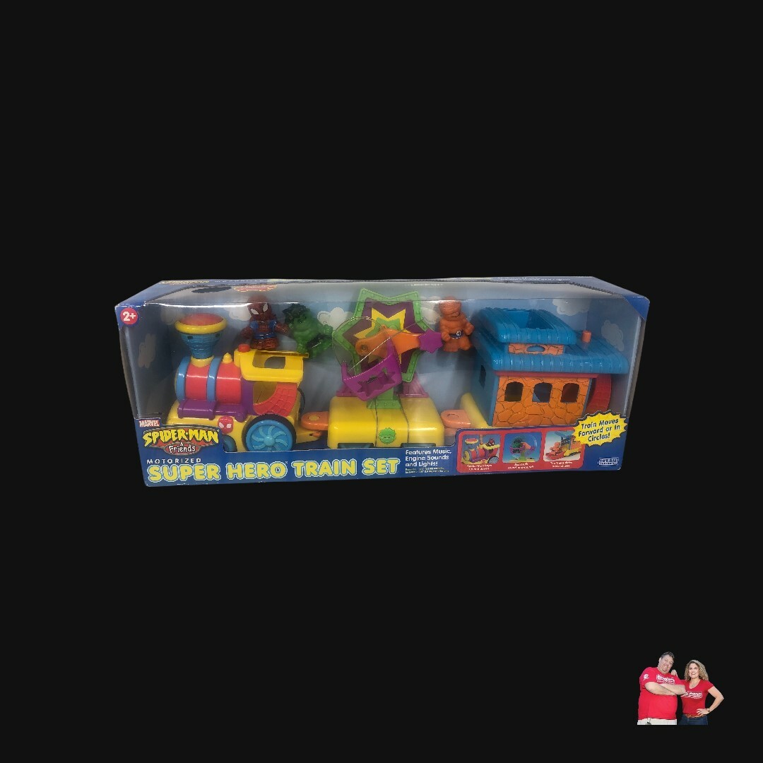 RARE* TOYBIZ SPIDER-MAN & FRIENDS MOTORIZED SUPER HERO TRAIN SET