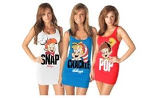 Juniors Rice Krispies Kellogs Snap Crackle Pop Tank Dresses Halloween Costume