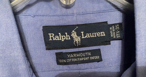 2-RALPH LAUREN Polo Herren Langarm Oxford Hemd, Blau & Rosa (17 1/4-34/35) - Bild 5 von 9