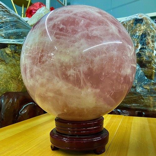 49.82LB Natural Pink Crystal Ball - Wealth and Energy Healing Ball Specimen - 第 17/21 張圖片