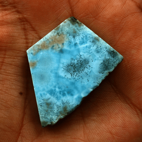 17,2 g fetta di cristallo grezzo naturale dominicano Larimar esemplare minerale curativo druso - Foto 8 di 14