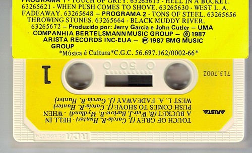 BRAZIL DOLBY FOLK ROCK CASSETTE : GRATEFUL DEAD : IN THE DARK - Picture 2 of 3