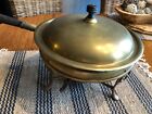 New ListingAntique/Vintage Copper-Brass Single Food Warmer-Chaffing Dish Exc Cond 4 Pieces