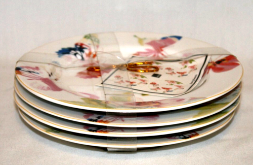 222 Fifth Spring Beauty Appetizer/ Bread Plates Butterflies 6.75" Set of 4 New - Picture 3 of 3