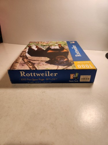 Go! Classic Puzzle 1000 Piece Jigsaw Puzzle Rottweiler - Picture 3 of 5