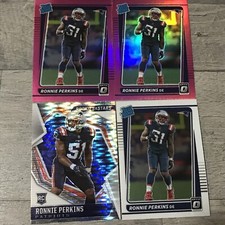 2021 Donruss Optic Rated Rookies Ronnie Perkins Card Lot RC Base Pink Patriots
