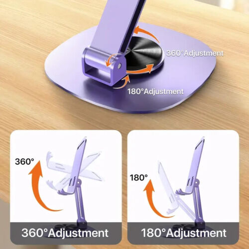 Phone Stand For Desk 360 Rotation Phone Holder Foldable Non-slip Desk - Picture 3 of 5