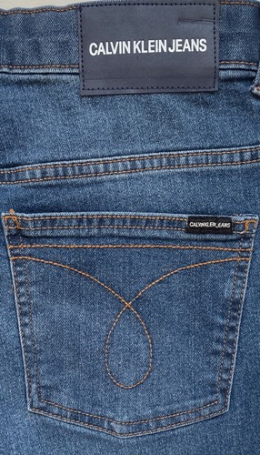 Calvin Klein Boys Skinny Houston Mid Blue Jeans Sz 16 Adjustable Waistband Denim - Picture 6 of 7