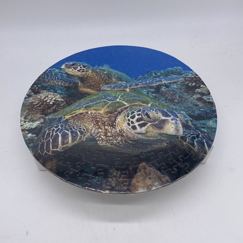 Green Sea Turtle Puzzle A· Round Puzzle 140 Pieces by Pigment & Hue 2014 New - Picture 1 of 5