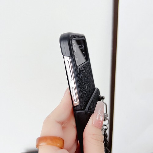 Coque Etui Antichoc Cuir Cordon Dur Case Pour Samsung Galaxy Z Flip5 Flip4 Flip3 - Photo 6 sur 14