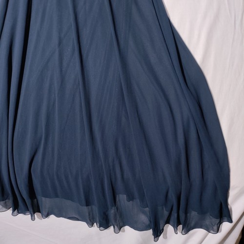 JKARA Womens Blue V Neck Full-Length Formal Gown Dress 12 - Picture 12 of 24