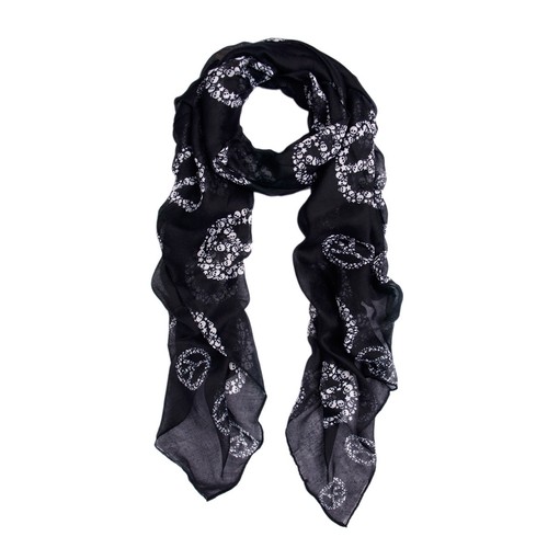 Unique Premium Skull Peace Sign Scarf - Different Colors Available - 第 2/8 張圖片